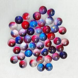 10-100Pcs 12mm 구슬 크리스탈 공 솔리드 비즈 유리 DIY 공예 재료 장식 부모-자식 석 게임