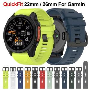 22 26mm 퀵핏 스트랩 가민 호환 5 5X 플러스 페닉스 7X 7 6X 6 프로 솔라 에픽스 스마트 호환 워치 밴드 실