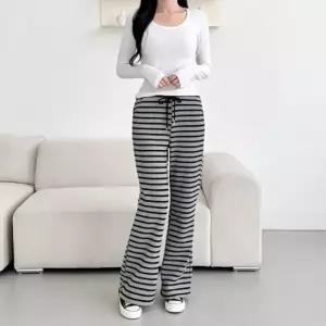 [다잇템] 여자 고무줄 단가라 양털 나팔 소프트 팬츠