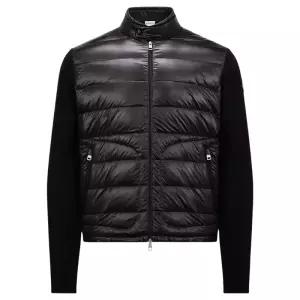 (전사이즈)26시즌 몽클레어 블랙 울 니트 패딩 가디건 18M1131