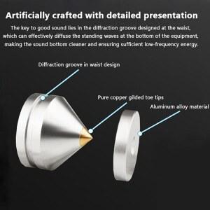 누리음향 오디오 스탠드 충격 패드 액세서리 스피커 흡수 수리 세트 장치 네일 수직 부품