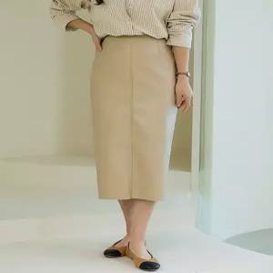 [모리스커밍홈][55-66]인조가죽 H라인 롱 스커트_M2602SK014A