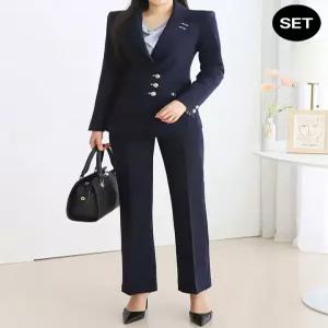 [모리스커밍홈][SET]버튼 포인트 테일러드 자켓 슬랙스 2종세트_M2602SE021A