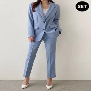 [모리스커밍홈][SET]미니멀 테일러드 자켓 세미 슬랙스 2종세트_M2602SE016A