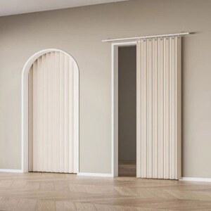 자바라 중문 접이식 폴딩도어 가리개 접이식문 세트 뮤트화이트 칸막이