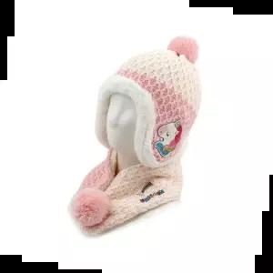 아동넥워머세트 유니콘 여아모자목도리 방한 겨울 넥워머 세트 WT0263