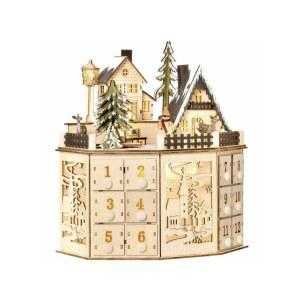 어드밴트 캘린더 빈박스 집들이 들기 레드 연말 어드벤트캘린더 24칸 쉐이커 목재 목조 그림색