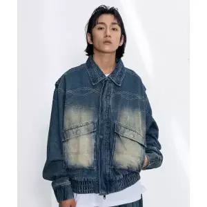 매장정품엑스톤즈 XTONZ XJ95 콜튼 스티치 워싱 데님 자켓 (SAND BLUE)XJ95SB108038