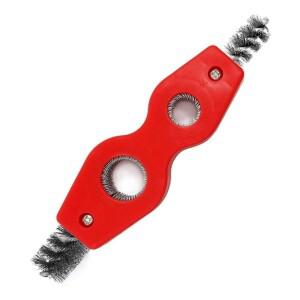 4in 1 더블 헤드 구리 파이프 브러시 외부 리머 클리너 내부 연마 모따기 도구 디버러