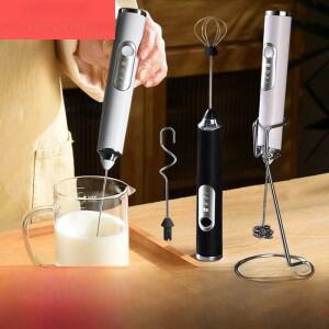 전기 핸드헬드 에그 비터 밀크 프로더 스탠드 장착 소형 커피  도구 휴대용 에어 휘스크 믹서 포함