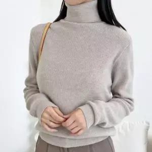 [의류] 긴팔 목폴라니트 목 이너 폴라니트 여성니트 티셔츠 목폴라 여성목티 여성
