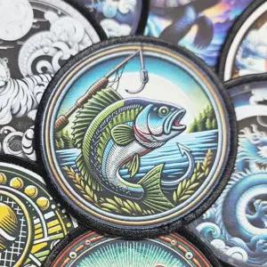 낚시 원형 와펜 패치 제작 Icr7+9MEL