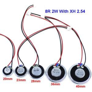 2PCS 초박형 스피커 8R 32R 0.5W 1W 2W 직경 20 23 26 28 30 36 40 50 MM XH 라인 2.54 터미널 포함