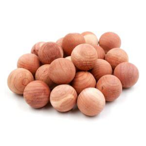 [미국배송] 내추럴 앤 코. 의류 보관용 30PCS 시더 블록 천연 아로마 볼 옷장 프레시너 보호용 새틴 백 스몰