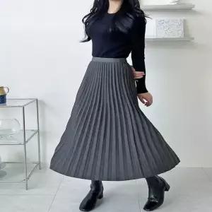 여성 4컬러 가을 겨울 플리츠 밴딩 주름 맥시스커트 vlW6+5SZB