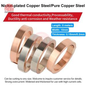 1롤 5m 18650 배터리 순수 구리 시트/니켈 도금 시트 벨트 스트립 커넥터 스폿 용접기