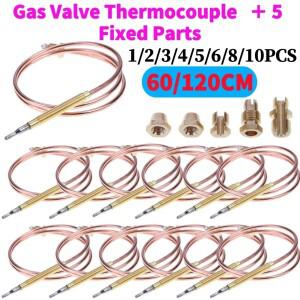 60/120cm 범용 가스 열전대 밸브 벽난로 보일러 오븐 교체 온도 컨트롤러 프로브 (5 개의 고정 부품 포함)