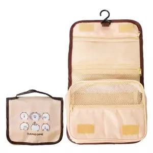 담곰이 워시 파우치 여행용 세면도구 수납 캐릭터 가방 베이지