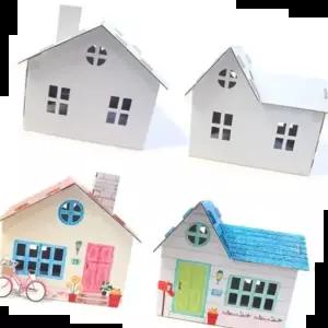 종이집만들기 (5명용)예꾸하우스 (굴뚝 유)