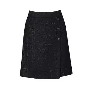 엘럽 여사친 치마 모직 캐주얼 가을 정장 언밸런스 라인 랩 원템1