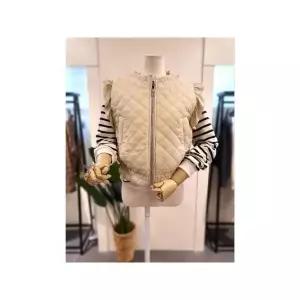 [하프클럽/미스칸트]  KOVTPB01BE 프릴 퀼팅 패딩 조끼 베이지