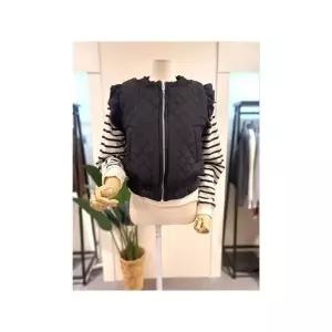 [하프클럽/미스칸트]  KOVTPB01BK 프릴 퀼팅 패딩 베스트 블랙