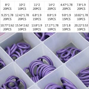 O 링 세트 씰 키트 R134a R12 HNBR 고무 O-링 모음 자동차 에어컨 시스템 수리 도구