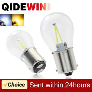 4Pcs P21W LED 전구 자동차 신호 램프 1156 BA15S 1157 BAY15D COB 필라멘트 자동 브레이크 라이트 역 전구