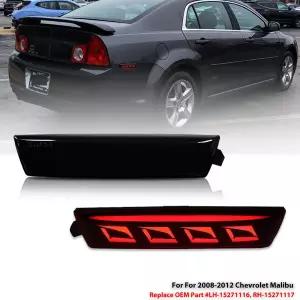 화물차차폭등 사이드등 2PCS 레드 풀 LED 리어 사이드 마커 라이트 2008-2012 쉐보레 말리부 주차등/DRL OE