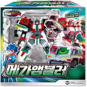 메탈 카드봇 메가 앰뷸런스 변신 로봇 자동차 피규어 카드