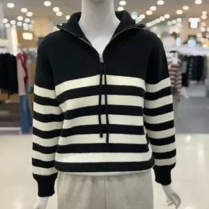 [하프클럽/숲]SOUP 도토미 반집업 단가라 니트 (OBALKT1)