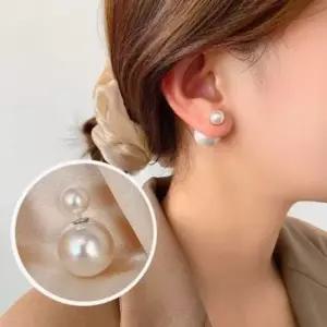 뒷장식 크러치 진주귀걸이 진주 16mm 스노우볼귀걸이 결혼식귀걸이 볼귀걸이 귀걸이기본템