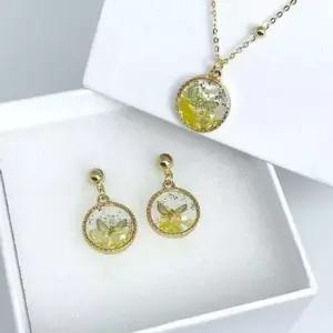 감귤 악세사리 제주 목걸이 크리스탈귀걸이 핸드메이