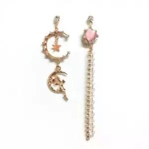 마법 언발 드롭귀걸이 팅커벨의 실버문 귀거리 실버문 링귀걸이 실버링 은귀걸이