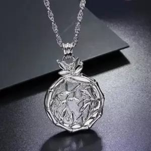 이중 스윙 목걸이 휴대용 돋보기 실버 대나무 롱 화려 앤틱목걸이 돋보기목걸이