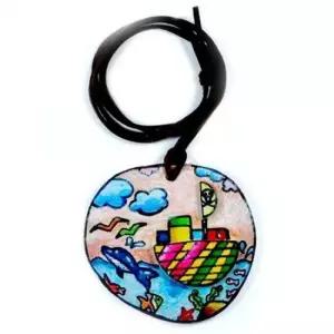 나무배 만들기 목걸이 만들기재료 배만들기공예 어린이집만들기