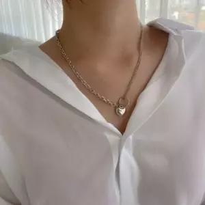 모얼 하트 러브 목걸이 빅 써지컬스틸 레이어드목걸이 체인목걸이 목걸이세트