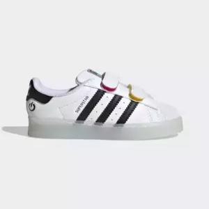 adidaskids 슈퍼스타 LED 라이트 컴포트 클로저 인펀트 - 화이트 JI0508