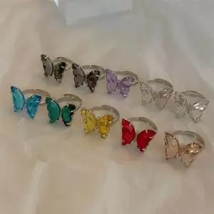 반지 반투명 나비 영롱 10color 클리어 패션반지 레이어드링 링반지 반지세트