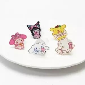 팬시 반지 5개세트 LED 아크릴 캐릭터 인기반지 아동반지 캐릭터 인기캐릭터