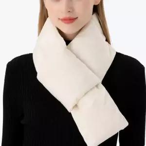 여성 패딩 느낌 안감 기모 앞 포켓 따뜻한 목도리 스키장목도리 도톰한목도리 쁘띠스카프