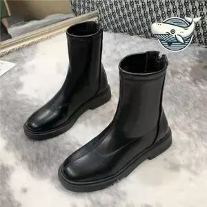 기모안감 겨울 앵클 부츠 블랙 데일리 여행용 여자가을신발 앵글부추 발목부츠