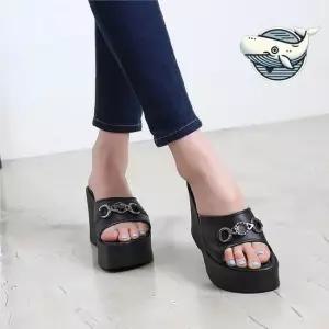 세련된 키높이 통굽 슬리퍼 미용사 가보시 신발 여성슬리퍼 여름슬리퍼 발편한슬리퍼