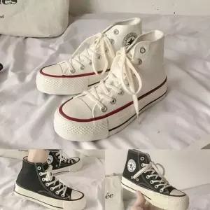 통굽스니커즈 신발 발목 하이탑운동화 키높이단화 캔 여자신발 캔버스화 통굽단화 슬립온