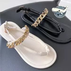 체인장식 스트랩샌들 여름 데일리 쪼리 여자여름샌들 발편한샌들 편한샌들