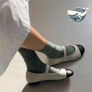 투톤 캐주얼 메리제인 플랫슈즈 편안한 데일리 플렛슈즈 여성플랫슈즈 여름플랫슈즈