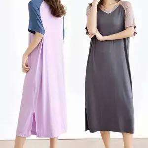 여성 홈웨어 롱 원피스 반팔 긴치마 반팔원피스 프릴원피스 여성봄원피스 나시원피스