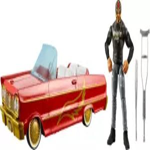 마텔 WWE 액션 피규어 및 장난감 차량 세트 레이 미스테리오 메인 이벤트 루차 로우 라이더 런칭 유압 장치