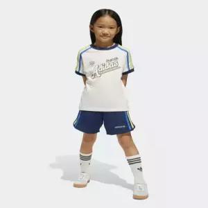 adidaskids 아디다스 쇼츠 & 티 세트 키즈 - 화이트 JC5883
