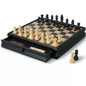 원목 휴대용 게임 킹스맨 체스 체스판 32x32cm 보드 고급 세트 자석